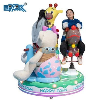 Giraffe Carousel Fiberglass 3 Orang Naik Korsel