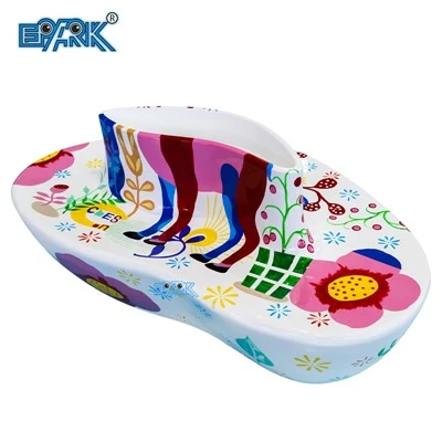 Tempat Duduk Fiberglass Taman Berwarna-warni Modern